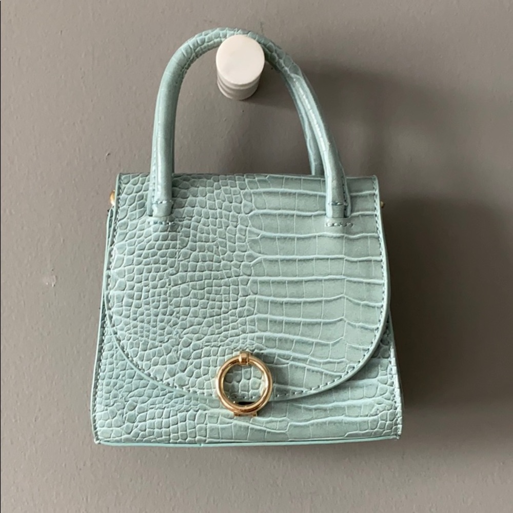 Adorable teal mini bag